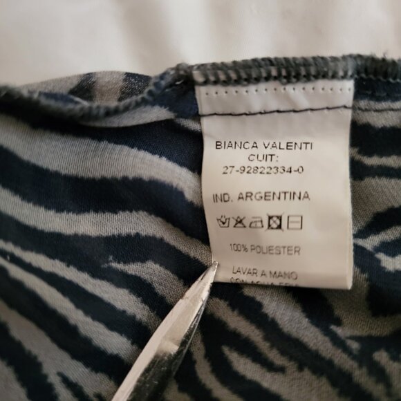 Zebra Tunic Shirt Jacket Blouse Top Button Down Relaxed Stripped Medium - Picture 17 of 17